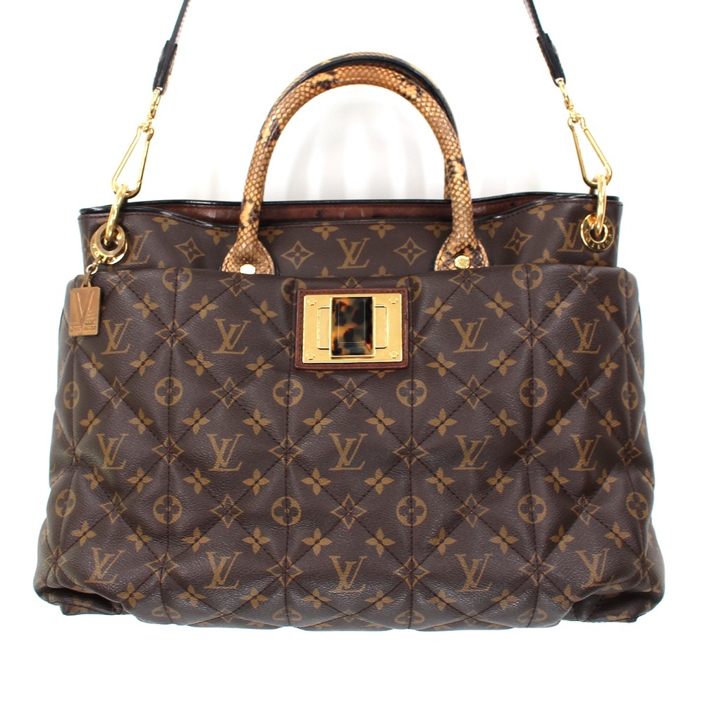 Louis Vuitton Limited Edition Exotique Python Monogram Etoile Tote Travel Bag GM
